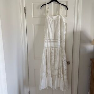 ✨NWT✨ Farm Rio White Lace Sleeveless Midi Dress XS
